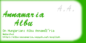 annamaria albu business card